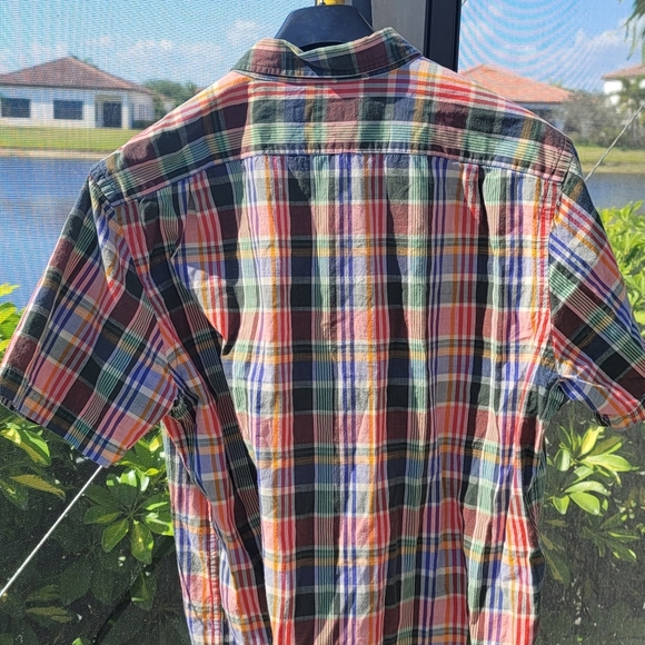 Daniel Cremieux Shirt Men’s Red Colorful Plaid Short Sleeve Button Down XLARGE. - Picture 6 of 7